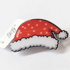 CHRISTMAS SANTA HAT JAW CLIP!! SO FESTIVE!!